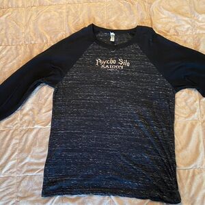 Psycho Silo Saloon Black Raglan Shirt
